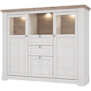 Highboard II 165 x 136 x 44cm Weiß