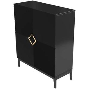 Highboard  Dami ¦ schwarz ¦ Maße (cm): B: 100,5 H: 120,5