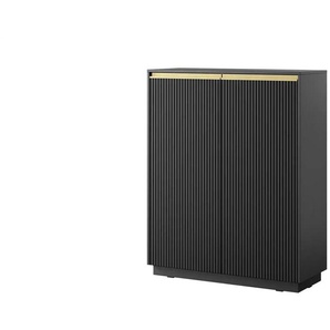 Highboard  Roy ¦ schwarz ¦ Maße (cm): B: 103,5 H: 127