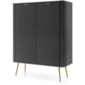 Highboard  Zova ¦ schwarz ¦ Maße (cm): B: 103 H: 129