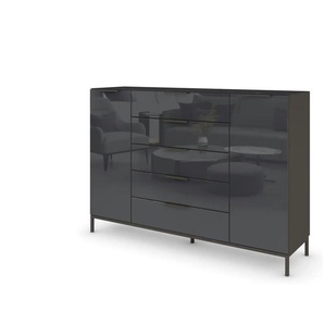 Highboard  Flipp ¦ schwarz ¦ Maße (cm): B: 160 H: 110