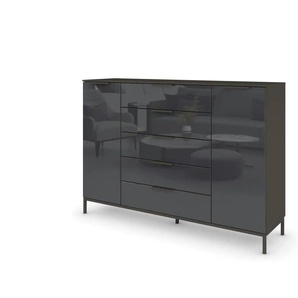Highboard  Frome ¦ schwarz ¦ Maße (cm): B: 160 H: 111