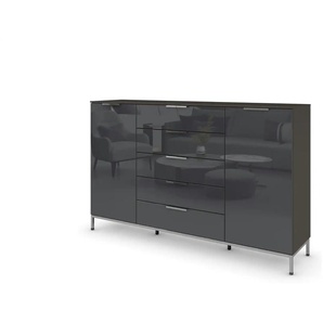 Highboard  Frome ¦ schwarz ¦ Maße (cm): B: 180 H: 111