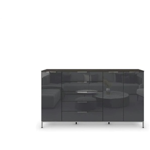 Highboard  Frome ¦ schwarz ¦ Maße (cm): B: 199 H: 111