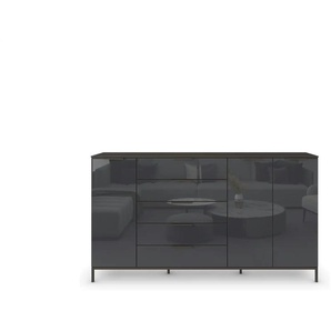 Highboard  Frome ¦ schwarz ¦ Maße (cm): B: 199 H: 111