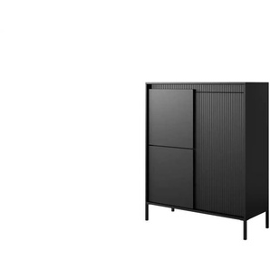 Highboard - schwarz - Materialmix - 103 cm - 123 cm | Möbel Kraft