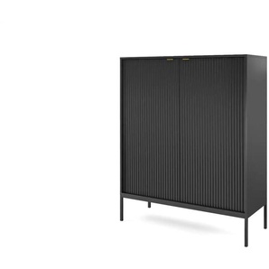 Highboard - schwarz - Materialmix - 104 cm - 125 cm | Möbel Kraft