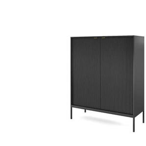 Highboard - schwarz - Materialmix - 104 cm - 125 cm | Möbel Kraft