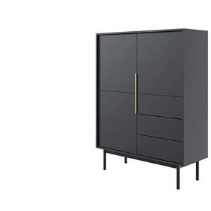 Highboard - schwarz - Materialmix - 104 cm - 139,5 cm - cm 39,0 | Möbel Kraft