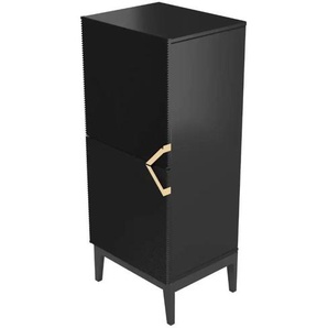 Highboard - schwarz - Materialmix - 50,5 cm - 120,5 cm | Möbel Kraft
