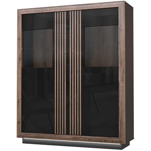 Highboard  Sevilla ¦ schwarz ¦ Maße (cm): B: 133 H: 162 T: 42.0