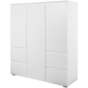 smart Highboard  BEN ¦ weiß ¦ Maße (cm): B: 116 H: 131 T: 40.0