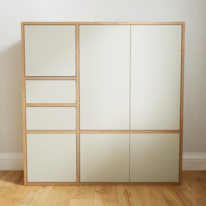 Highboard Taupe - Highboard: Schubladen in Taupe & Türen in Taupe - Hochwertige Materialien - 115 x 118 x 34 cm, Selbst designen