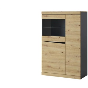 Highboard  Turino Neo ¦ holzfarben ¦ Maße (cm): B: 86 H: 130,8 T: 39.9