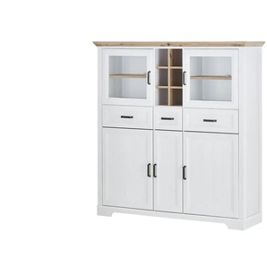 Highboard  Varese ¦ weiß ¦ Maße (cm): B: 143 H: 150 T: 42.0