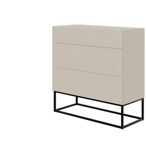 Selsey Highboard  Veldio ¦ beige ¦ Maße (cm): B: 90 H: 90