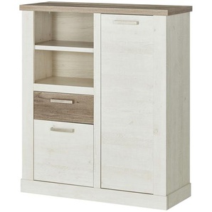Highboard  Viareggio ¦ weiß ¦ Maße (cm): B: 109,8 H: 128,3 T: 41.3
