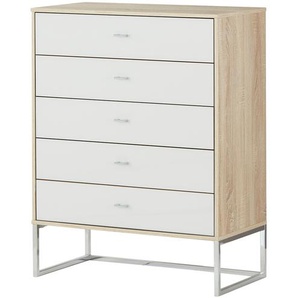 Highboard  Vigo ¦ weiß ¦ Maße (cm): B: 80 H: 105 T: 43