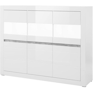 Highboard - weiß - Materialmix - 164 cm - 131 cm - 42 cm | Möbel Kraft