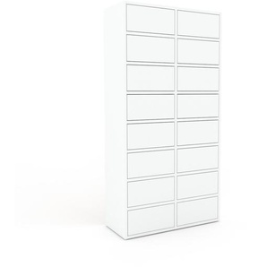 Highboard Weiß - Elegantes Highboard: Schubladen in Weiß - Hochwertige Materialien - 79 x 157 x 35 cm, Selbst designen