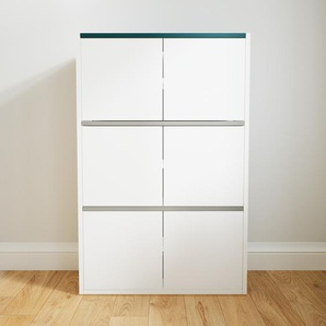 Highboard Weiß - Elegantes Highboard: Türen in Weiß - Hochwertige Materialien - 77 x 118 x 34 cm, Selbst designen