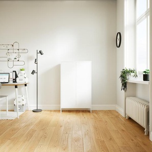 Highboard Weiß - Elegantes Highboard: Türen in Weiß - Hochwertige Materialien - 77 x 129 x 34 cm, Selbst designen