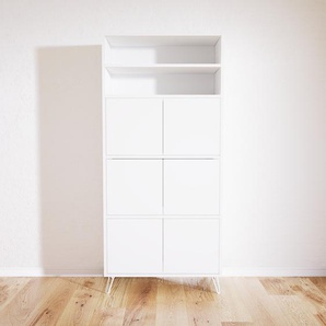 Highboard Weiß - Elegantes Highboard: Türen in Weiß - Hochwertige Materialien - 77 x 168 x 34 cm, Selbst designen