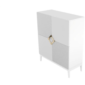 Highboard  Dami ¦ weiß ¦ Maße (cm): B: 100,5 H: 120,5