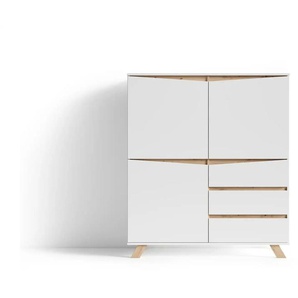 by Living Highboard  Valentin ¦ weiß ¦ Maße (cm): B: 120 H: 137