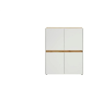 Highboard - weiß - Materialmix - 100 cm - 40 cm | Möbel Kraft
