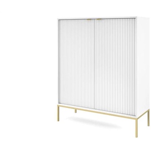 Selsey Highboard - weiß - Materialmix - 104 cm - 125 cm | Möbel Kraft