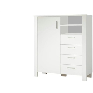 Highboard - weiß - Materialmix - 116 cm - 131 cm - cm 46,0 | Möbel Kraft