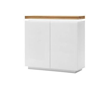 Highboard - weiß - Materialmix - 120 cm - 114 cm - cm 40,0 | Möbel Kraft