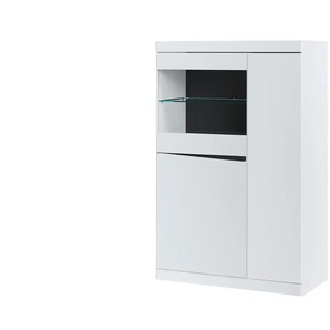 Highboard - weiß - Materialmix - 86 cm - 130,8 cm - cm 39,9 | Möbel Kraft