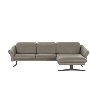 himolla Ecksofa Leder aus Echtleder 1059 ¦ grau ¦ Maße (cm): B: 284 H: 83 T: 179.0