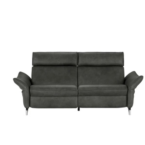 himolla Einzelsofa aus Echtleder 1926 ¦ grau ¦ Maße (cm): B: 194 H: 94 T: 95.0