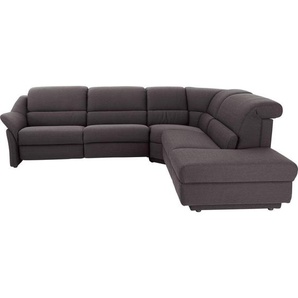 Himolla Komfortklass Ecksofa , Graphit , Textil , 3-Sitzer , Ottomane rechts, Eckteil, L-Form , 288x271 cm , Made in Germany , erweiterbar, Typenauswahl, Lederauswahl, Stoffauswahl, planbar, Sitzqualitäten, seitenverkehrt erhältlich, Hocker Rücken echt ,