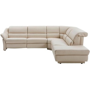 Himolla Komfortklass Ecksofa , Hellgrau , Leder , Echtleder , Longlife-Leder , 5-Sitzer , L-Form , 288x271 cm , Blauer Engel, Goldenes M, Emas , erweiterbar, Typenauswahl, Lederauswahl, Stoffauswahl, Sitzqualitäten, Hocker erhältlich, individuell planbar