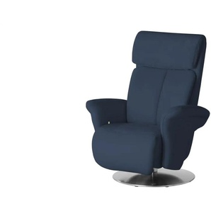 himolla Ledersessel mit Relaxfunktion 7227 ¦ blau ¦ Maße (cm): B: 82 H: 107 T: 88.0