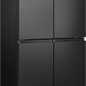 E (A bis G) HISENSE Multi Door Kühlschränke schwarz (schwarzes edelstahl) Kühl-Gefrierkombinationen