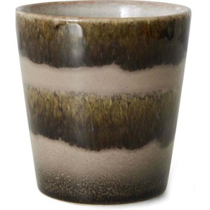 HK living 70s ceramics mug Kaffeebecher - fern - 180 ml - Ø 7,5 cm x H 8 cm