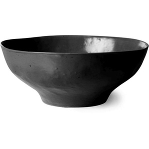 HK living Bold & Basic Ceramics Porzellan-Schüssel 2er-Set - black - 2er-Set: Large - Ø 17 cm - 17x17x6,8 cm