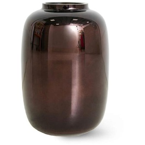 HK living Brown chrome glass Vase - brown metallic - Ø 13,2 cm - Höhe 20,2 cm