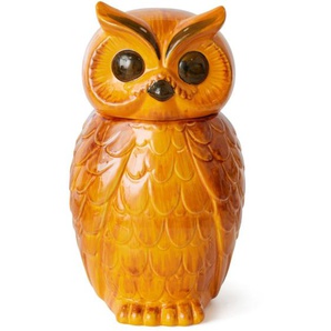 HK living Ceramic Owl Aufbewahrungsgefäß - tangerine - 16,5x16,x28,5 cm