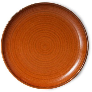 HK living Chef ceramics Beilagenteller - burned orange - 20x20 cm, Ø 20 cm