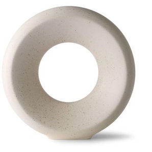 HK living Circle Vase M - White speckled - Ø 25 - Höhe 24,5 cm