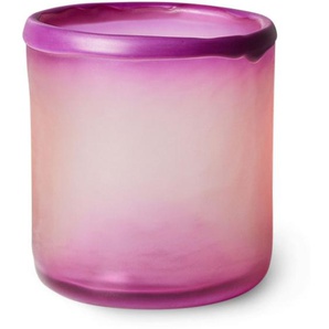 HK living Glass Teelichthalter - purple - Höhe 10 cm - Ø 9 cm
