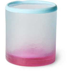 HK living Glass Teelichthalter - sky - Höhe 10 cm - Ø 9 cm