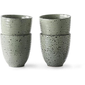 HK living gradient ceramics Becher 4er-Set - Green - ø 8,5 cm - Höhe 9 cm - 4-teilig