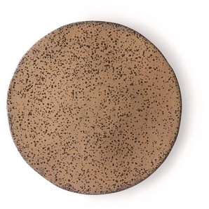 HK living Gradient Ceramics Beilagenteller 2er-Set - Taupe - 2 Stück à Ø 22,5 cm - Höhe 1,5 cm